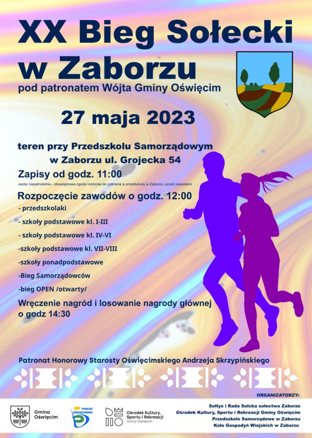 Miłośnicy biegania i aktywności fizycznej mogą przybyć na sobotnią, już 20. edycję Biegu Sołeckiego w Zaborzu.