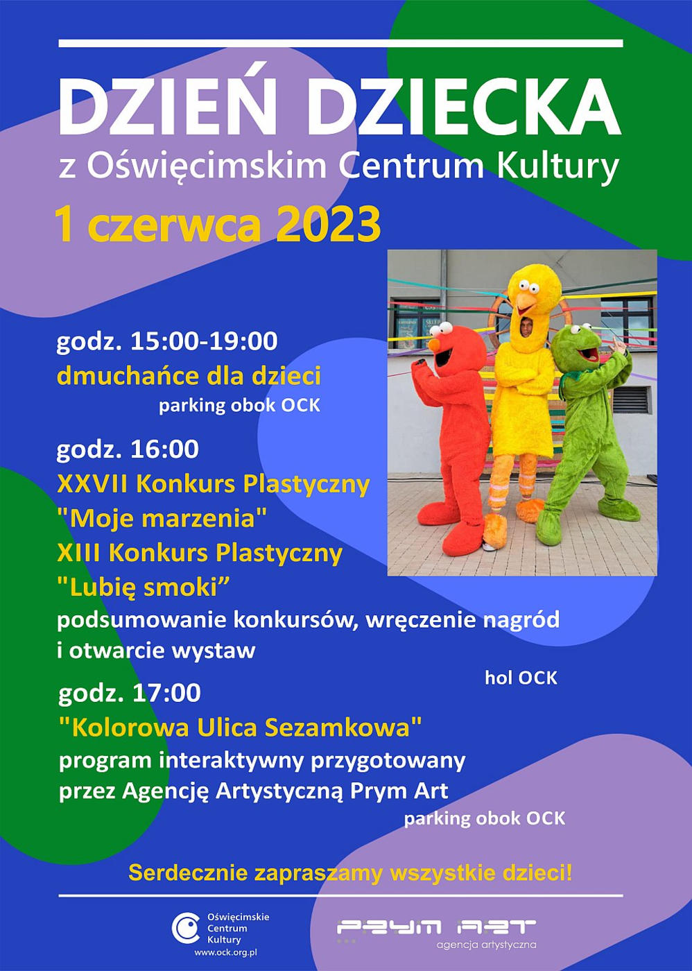 Oświęcimskie Centrum Kultury zaprasza 1 czerwca do wspólnego spędzenia czasu w ramach Dnia Dziecka.