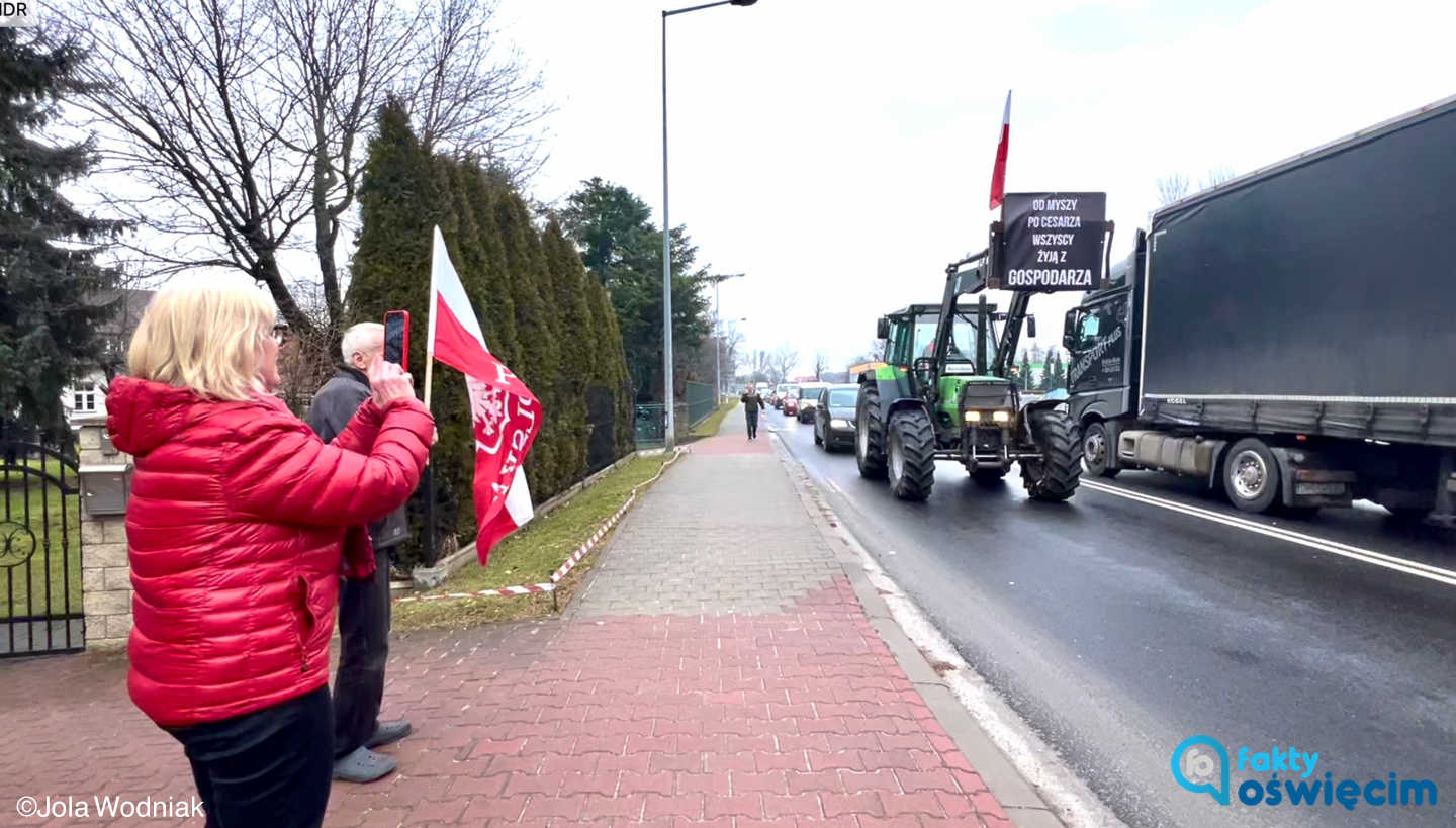 Rolnicy protestowali również w powiecie oświęcimskim