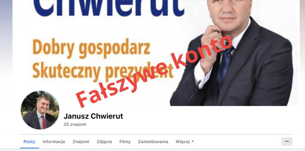 Fałszywe konto prezydenta Oświęcimia, Janusza Chwieruta, zaskoczyło mieszkańców i media. Sprawa trafiła na policję i do Facebooka.