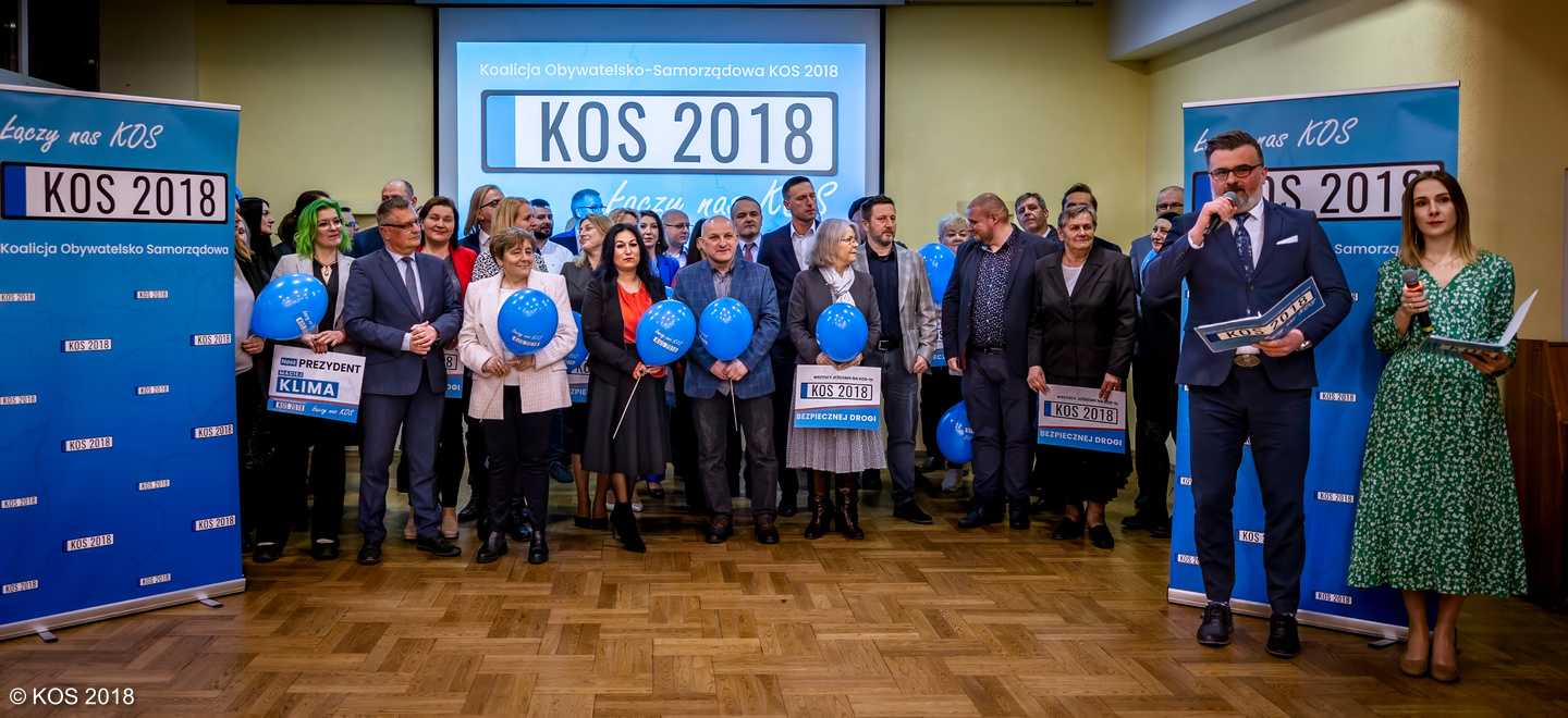 Kandydaci KOS 2018 podczas konwencji wyborczej w Oświęcimskim Centrum Kultury. Fot. KOS 2018