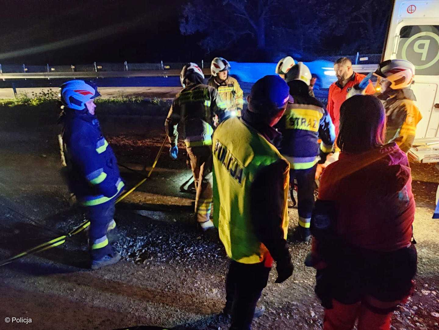 Akcja ratunkowa przy ulicy Pszczyńskiej w Brzeszczach