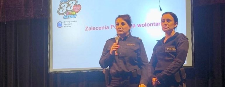 Wolontariusze 33. Finału WOŚP przeszkoleni przez policję